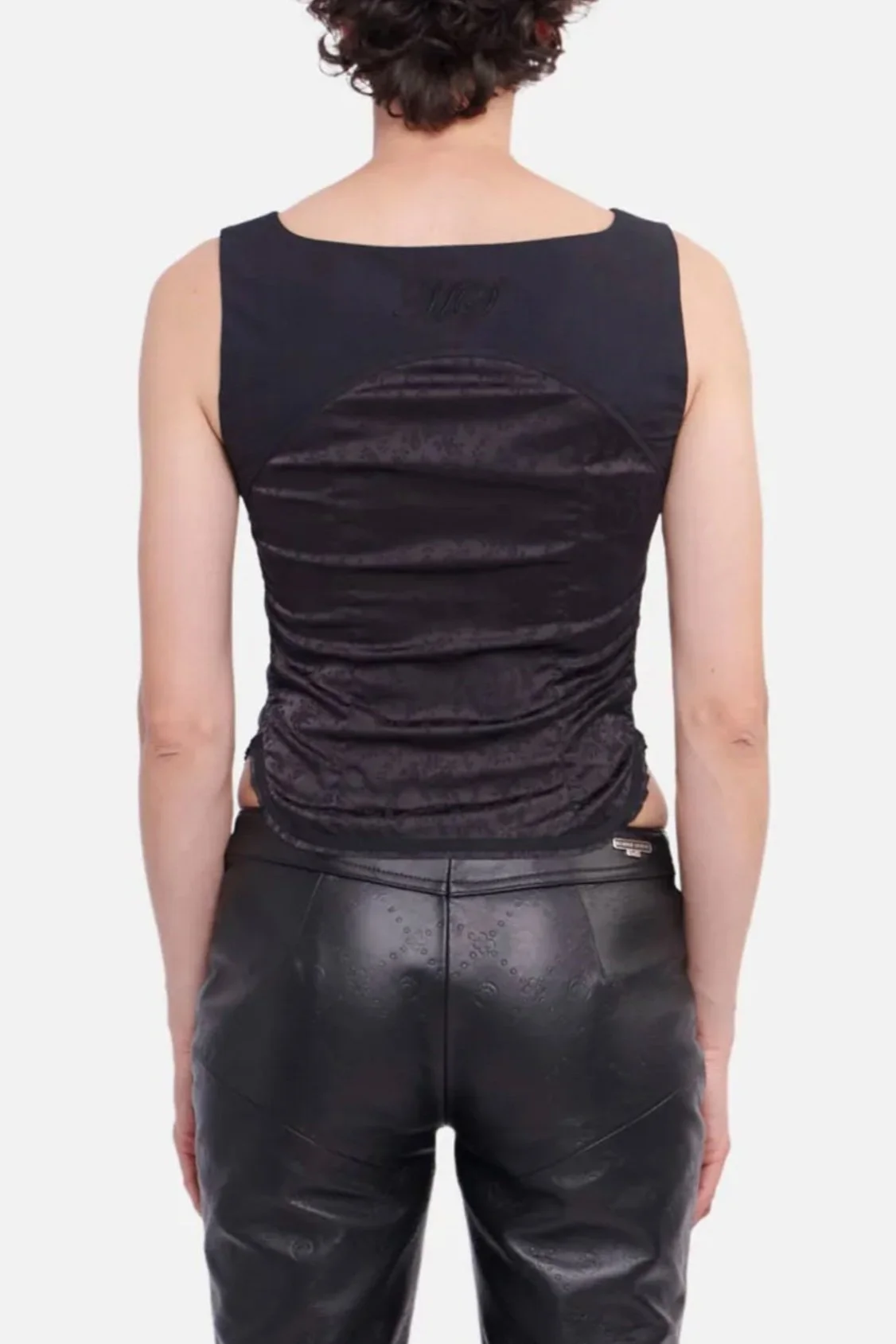 Marine Serre Household Linen Laced Up Bustier — SLOW WAVES